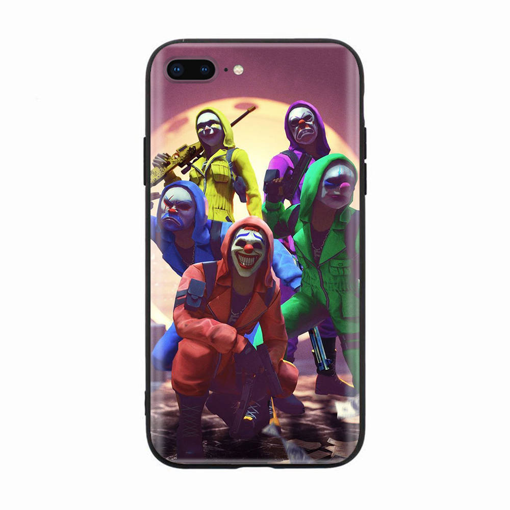 Черный чехол для Xiaomi Redmi 13C Note 9 iPhone XR 7 8 14 15 11 12 13 X XS Pro Max Samsung A25 S23 S24 FE Ultra Plus Free Fire Game