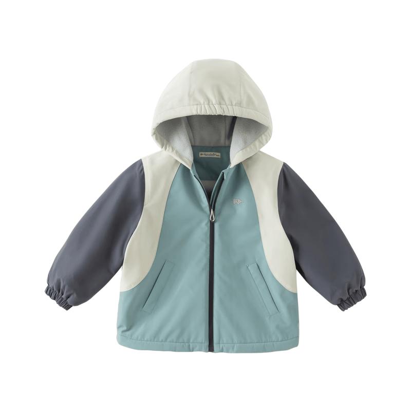 DAVE&BELLA Kids' 3-in-1 Waterproof Windproof Hooded Jacket