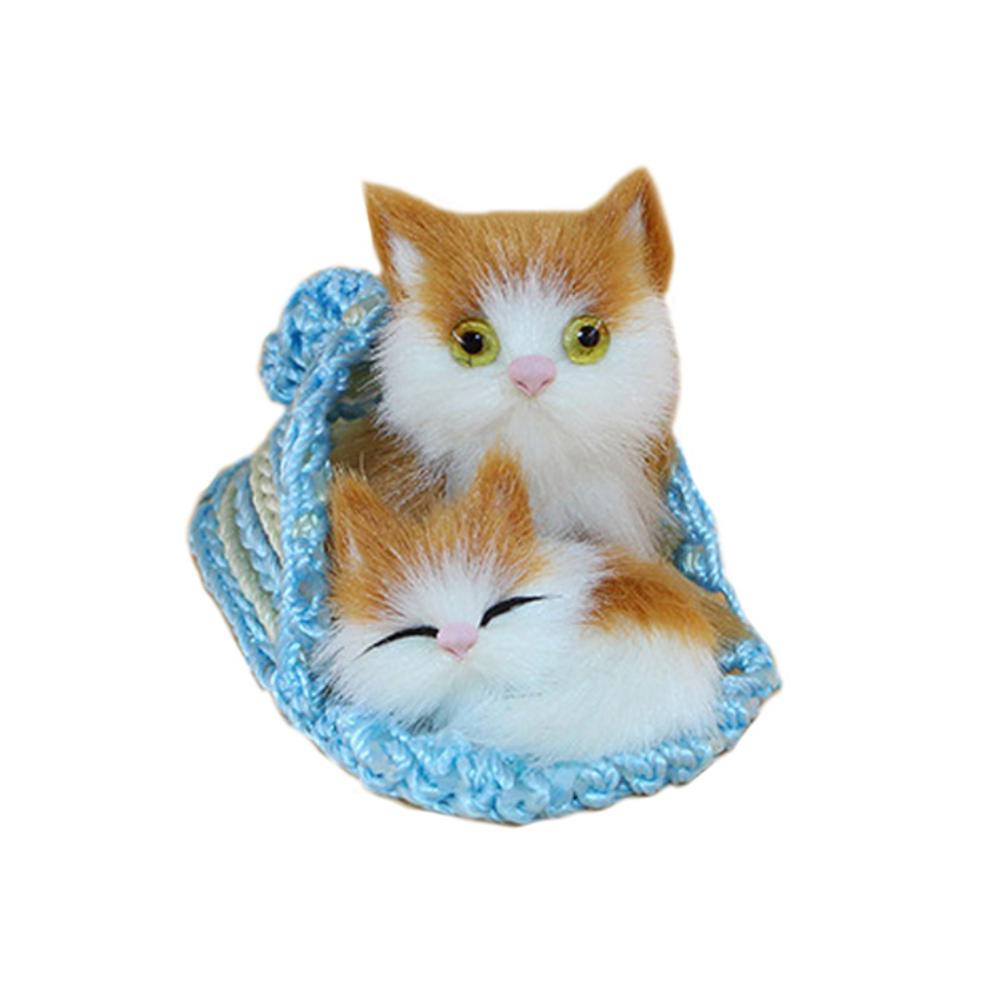 Mom&Me Cat Slippers Plush Kids Toy Simulation Animal Ornament Craft Xmas Gift