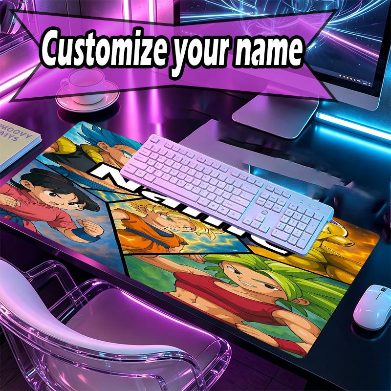 Custom Name Personalized One Piece Pattern Mousepad, Laptop PC Desk Mat, Decorative Desk Mat for Home Keyboard Pad Gift