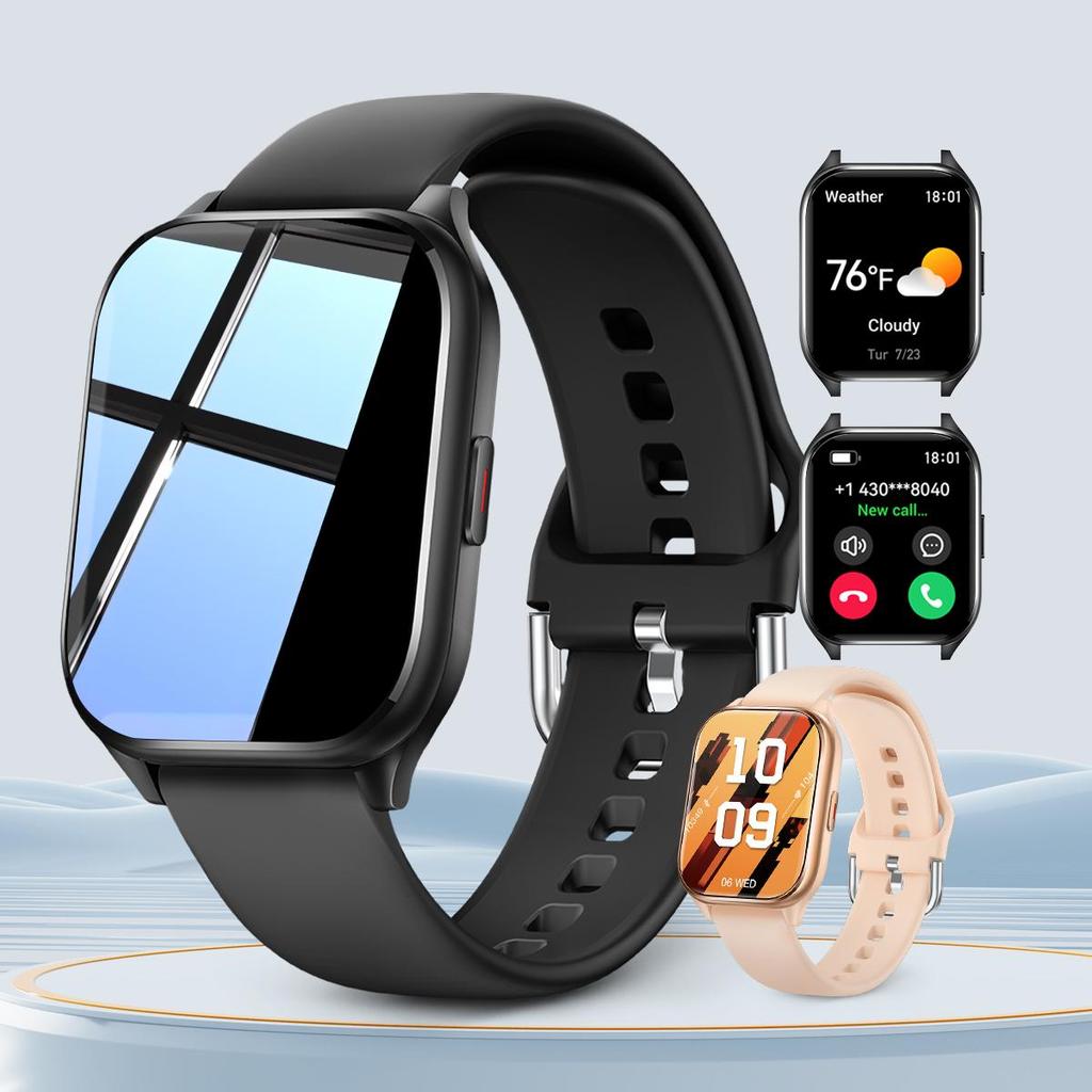 Смарт-часы с Bluetooth для звонков, женские часы с индивидуальным циферблатом, мужские спортивные фитнес-трекеры, умные часы с пульсометром для Android IOS