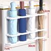 Wall-Mounted Entryway Umbrella Rack with Hooks