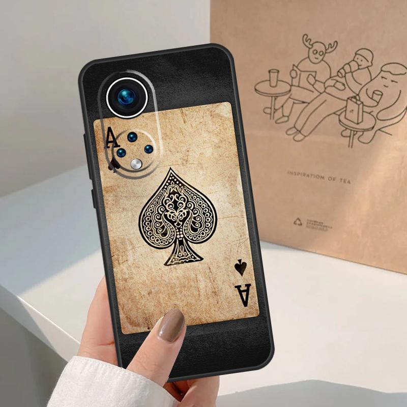 Туз пик Покер Для Honor Магический 8 5 6 7 Pro Чехол Для Honor 400 200 Lite 50 70 90 X8c X8b X9a X9b X9c X9d Win