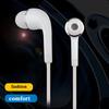 Проводные наушники с объемным тяжелым басом, микрофоном, стерео, проводным управлением, регулировкой громкости, совместимые с HD