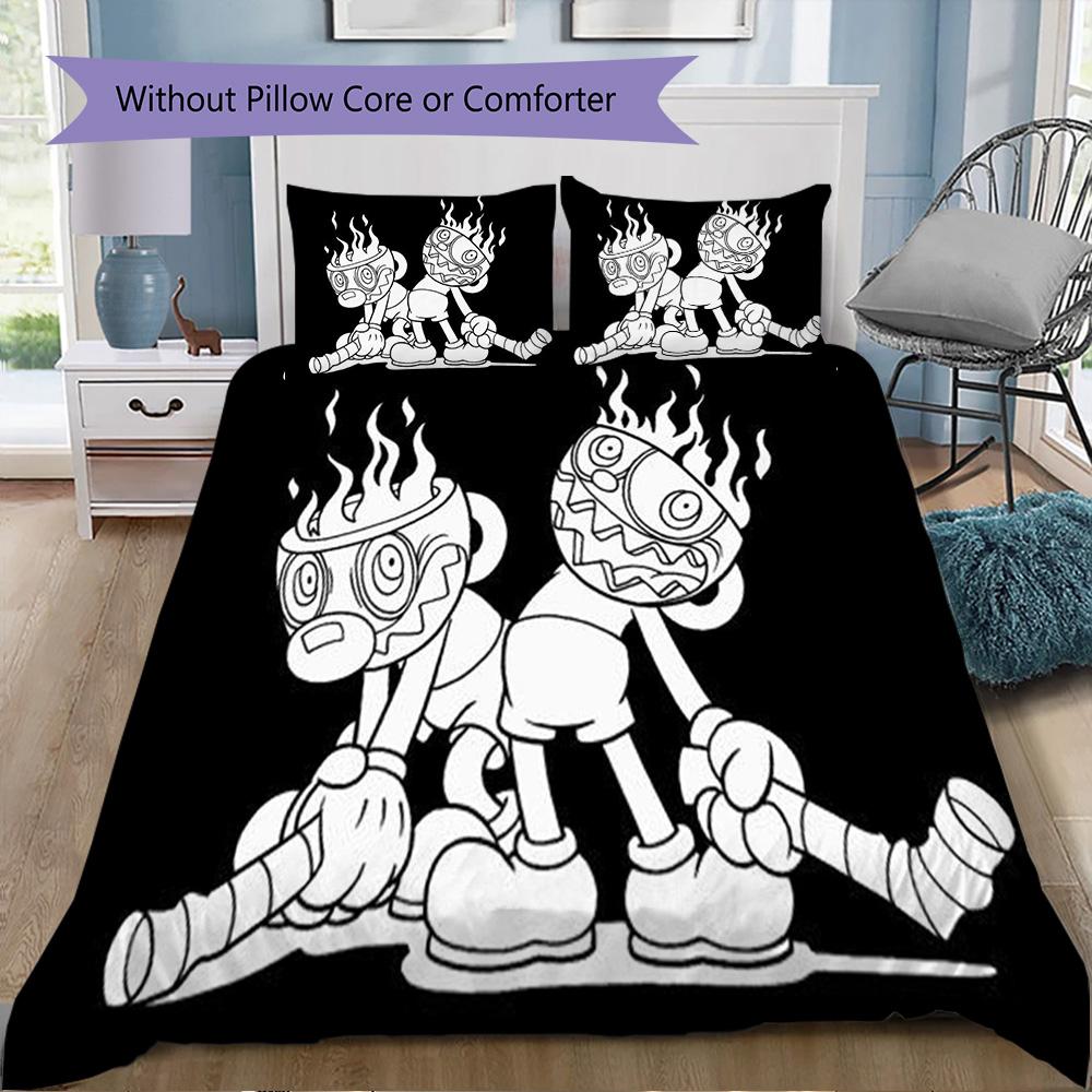 KNDCKDUT Pattern Bedding,Quilt Set Quilt Cover Pillowcase Home Birthday Gift (1*duvet cover+2*pillowcase,without core)ZSJT0917059