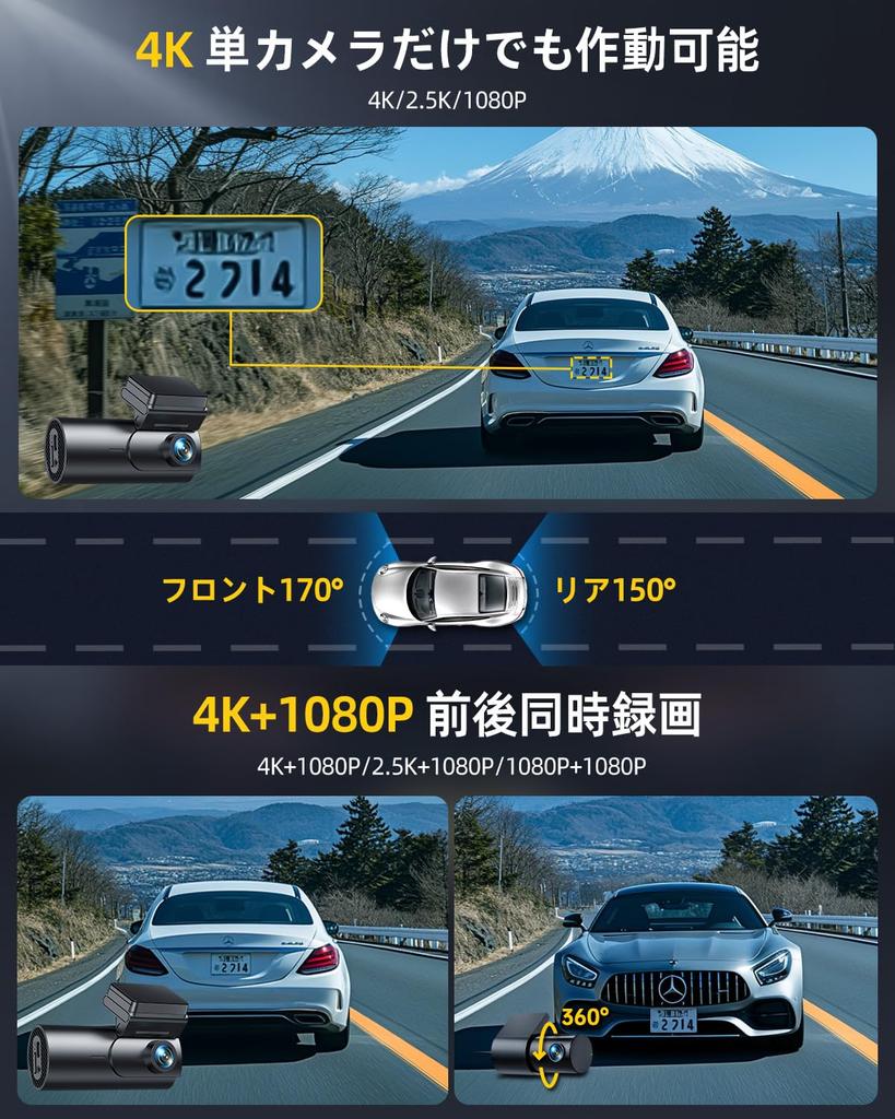 Новая видеокамера, передняя и задняя камера, 4K, 1,5-дюймовый ЖК-экран, GPS, 5