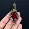 Garnet 999 Copper Wire Wrapped Pendant, Handmade Gemstone Pendant Jewelry, Gifts For Wife Brand New Pendant