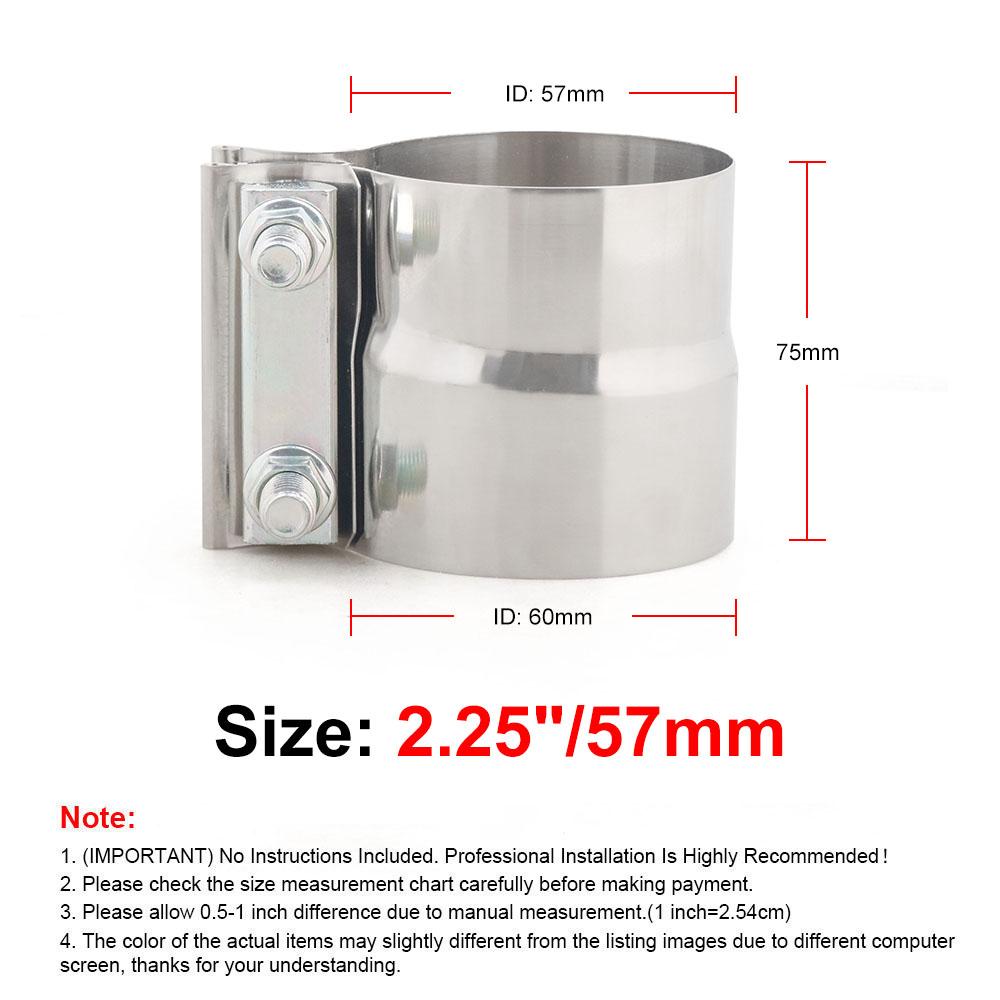 For Muffler 2.0" 2.25" 2.5" 2.75'' 3.0" 4.0" 5" Stainless Exhaust Sleeve Butt Joint Clamp Exhaust Band Clamp Strap Exhaust Clamp