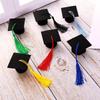 12 Pieces Mini Graduation Cap Class Of 2026 Mini Graduation Hats With Tassels Small Black Grad Cap Bottle Topper Decorations