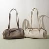 Ранняя весна кожаная женская сумка Boston handbag ретро премиум bowling bag для поездок на работу универсальная сумка через плечо сумка