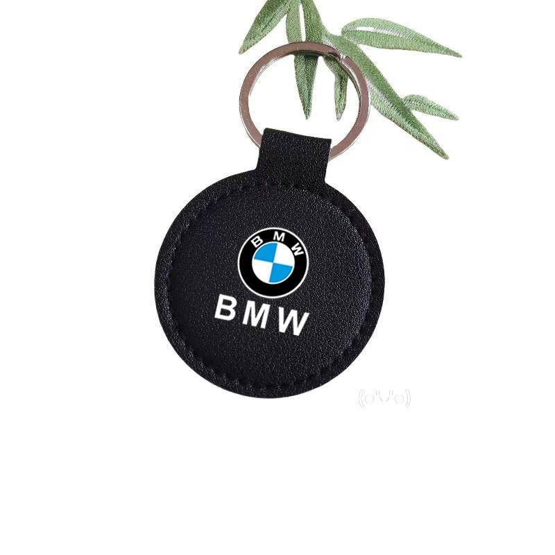 Leather Car Badge Keychain Keyring Styling Key Ring Pendan Gifts For BMW M 1 2 3 4 5 7 Series X6 X7 F10 F30 E46 E60 Car Sticker npdf01