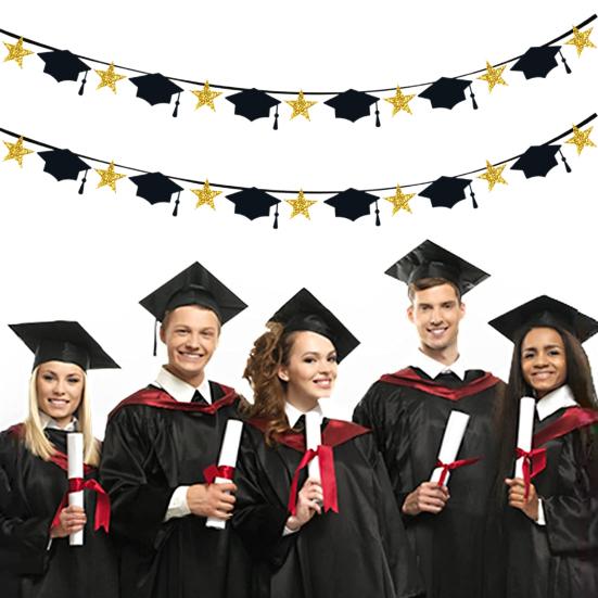 13 шт., флажки для хорошего начала, создают атмосферу, декоративные подвесные звезды, принадлежности для выпускного вечера, окна