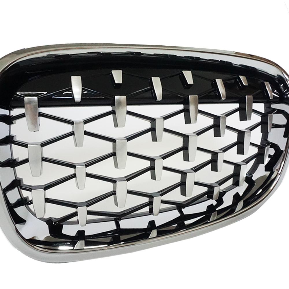 Одна пара алмазных решеток для гоночных почек для BMW 1 серии F20 F21 116i 118i 2011-2014, сетчатый автомобиль в стиле метеора