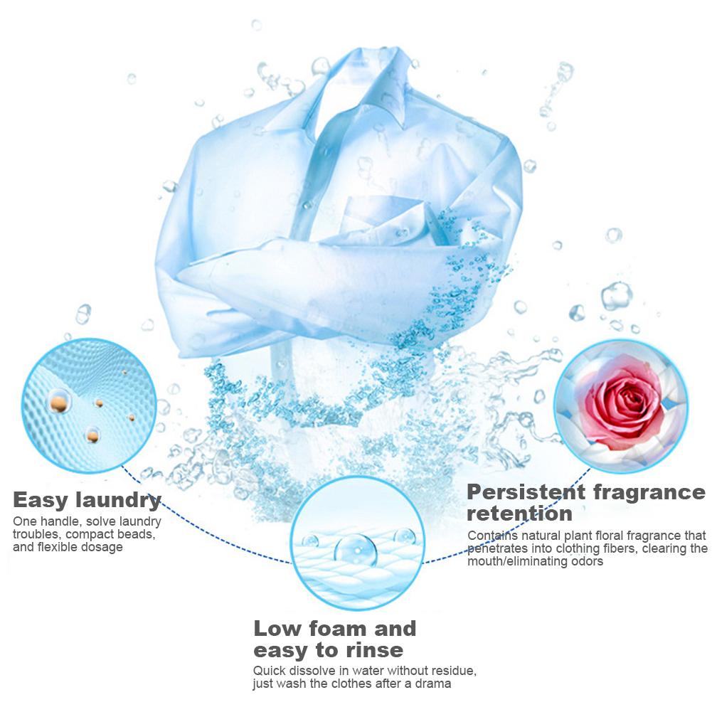 100 шт. Капсулы для стирки с жидким моющим средством, шарики, антистатические, для стирки одежды, ароматические бусины, бытовые чистящие средства