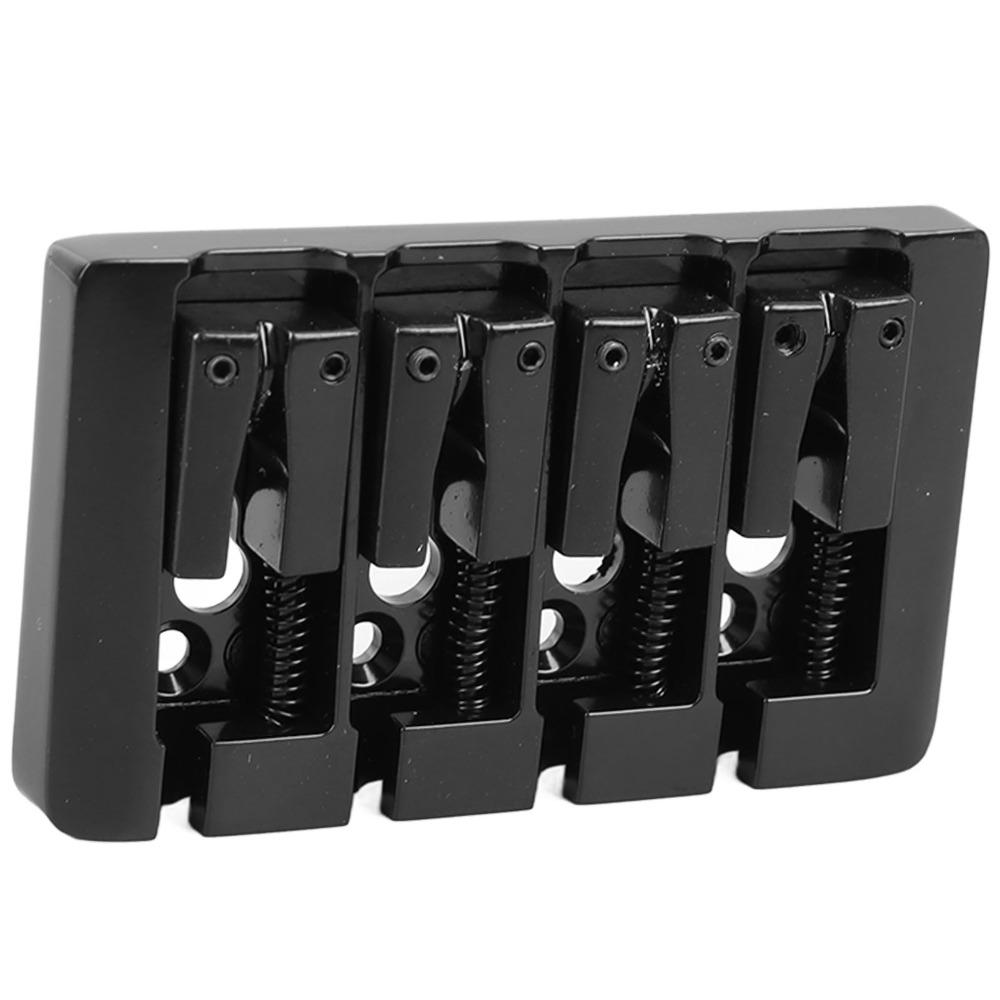 Black/Silver Bass Bridge L Shaped Electric Bass Accessory High Mass Bass Bridge For Electric Bass