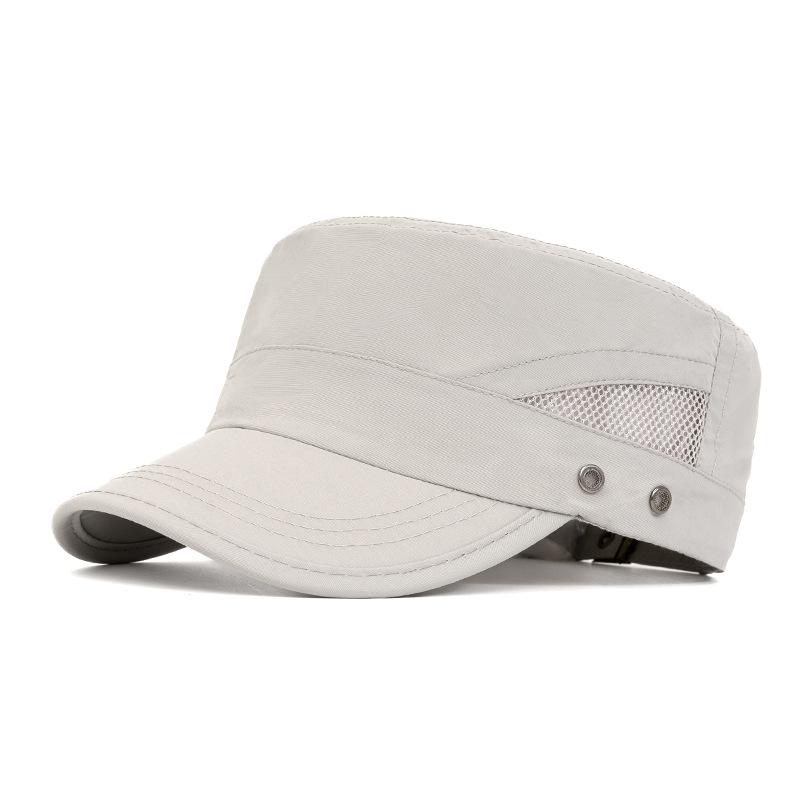 Летняя быстросохнущая плоская шляпа мужская уличная дышащая спортивная кепка сетчатая солнцезащитная шляпа