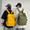 Solid Color Schoolbag College Style Men Lightweight Waterproof Backpack Women Class Commuter Backpack