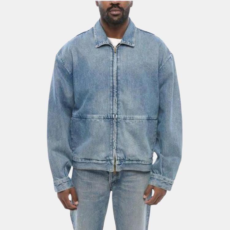 Fear of God Джинсовая куртка с заниженной линией плеча и молнией FG830-001DNM-436