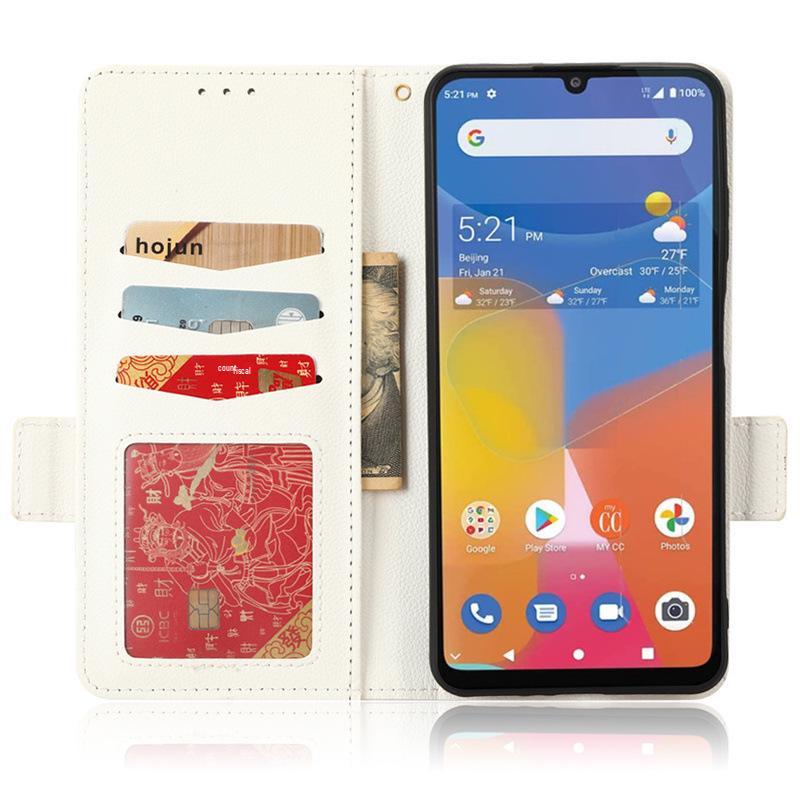 Чехол ZMAX 5G для ZTE Z7540: Кожаный кошелек-визитница с откидной крышкой