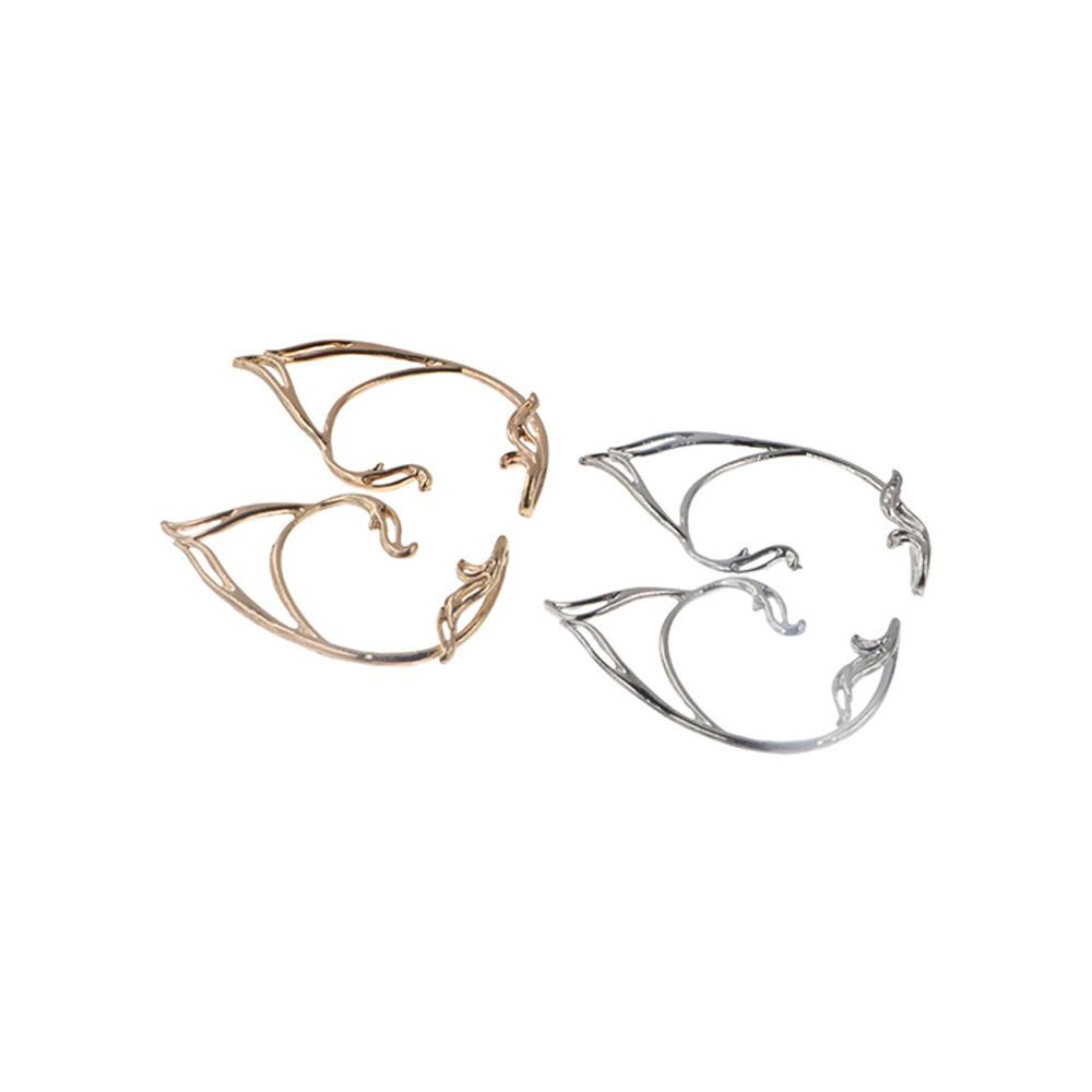 Цинк Цинковый сплав Кошачье ухо Полые клипсы для ушей Кафф для ушей Клипса для эльфийского уха Готика Хэллоуин