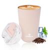 Philorn Vacuum Insulated Stainless Steel Coffee Cup with Keeps Hot or Perfect for Hot Convenience Drip Direct Light Water and More Tumbler, 380ml,