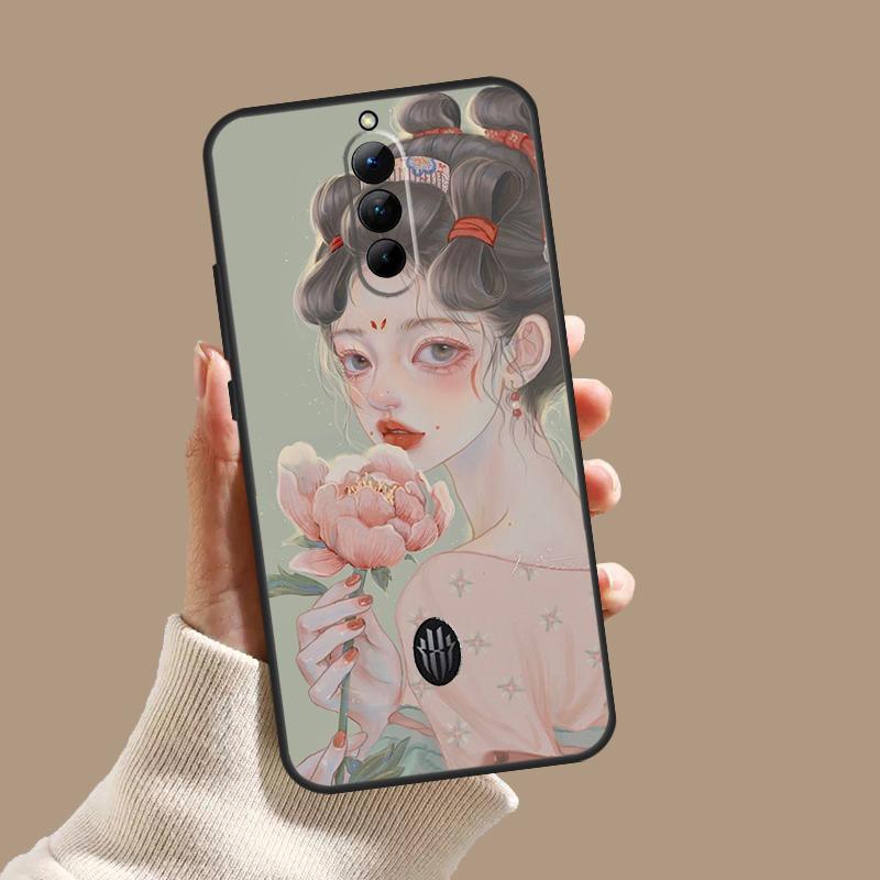 Милый и красивый чехол-раскраска для девочек для ZTE Nubia Red Magic 10 10S 9S 8S 8 9 11 Pro Plus 6 7 6S 7S Pro 5G 6R 10 Air