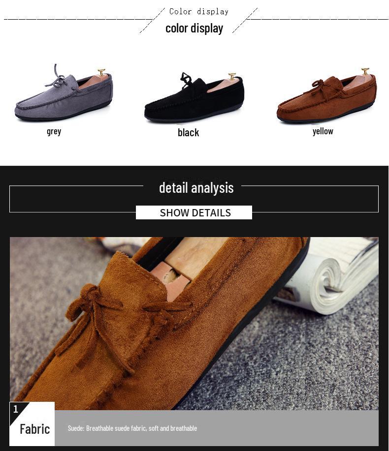 Мужские повседневные туфли Frosted Breathable Slip-On 2024 года — корейский стиль