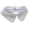 Fashion Organza Faux Collar with Beaded Embroidery Sophisticated Apparels Accent for Ladies Blouse Lapel False Collar