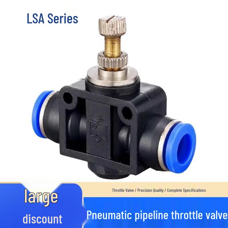 LSA Tube Throttle Valve: Air Hose Flow & Pressure Regulator for 4-12mm