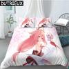 Hot Sale Game Anime Genshin Impact Printed Bedding Set Duvet Covers Pillowcases Comforter Bedding Set Bedclothes Duvet Cover 03