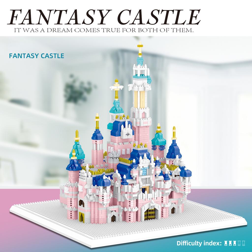 3600 + шт. фэнтезийный замок, строительные кирпичи, розовая серия, замок, церковные блоки, игрушки высокой сложности для взрослых, подарок на день рождения для детей и девочек
