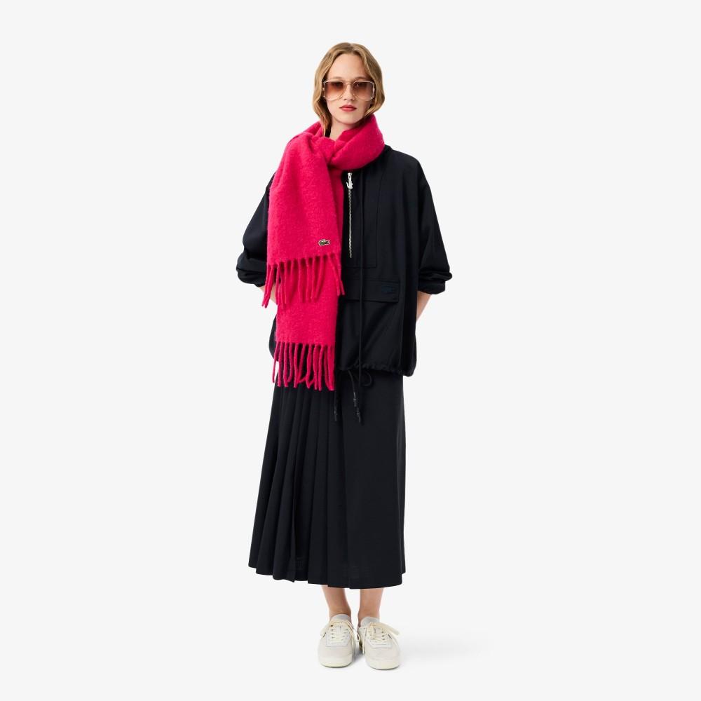 [Lacoste] Women's Wool Blend Hooded Half-Zip Jumper BF2450-55NHDE