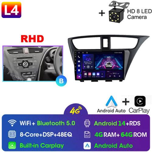 Fortress For Honda CIVIC Hatchback 2012 - 2017 Car Radio Android Multimedia Video Player Navigation GPS Stereo HU No 2 Din 2din