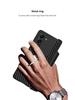Магнитный кожаный бронированный чехол для Samsung Z Fold 5 с окошком для камеры и держателем для стилуса