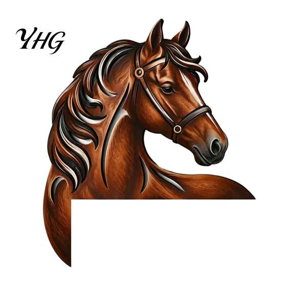 Western Pastoral Room Decor Horse Wooden Door Topper Decor, 2D Printed Rustic Frame Country Theme Ornament, Top Shelf Decoration for Farmhouse