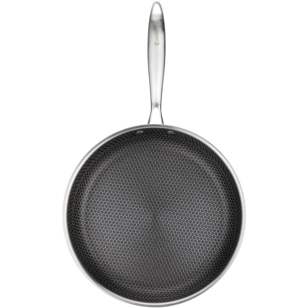 PATELNIA STALOWA 30cm Z POWŁOKĄ PLASTER MIODU E-7550