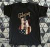 Футболка унисекс Gibson Guitar с американским флагом, черная