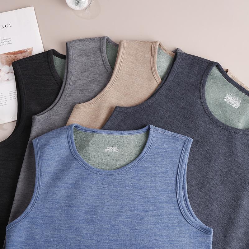 Мужской приталенный жилет с флисовой подкладкой: Теплая, основа из немецкого бархата, без рукавов, идеально подходит для осени/зимы.