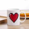 330 мл керамическая кружка с изменением цвета, термометр в форме сердца, лампочка для мозга, кружка для кофе, чая, температура цвета