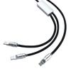 140 Вт 2-в-1 Быстрая зарядка USB-C Male на 8Pin Type-C Male Кабель 1,5 м Жидкий Мягкий Силикон для iPhone 14 15 16 USB-разветвитель Адаптер