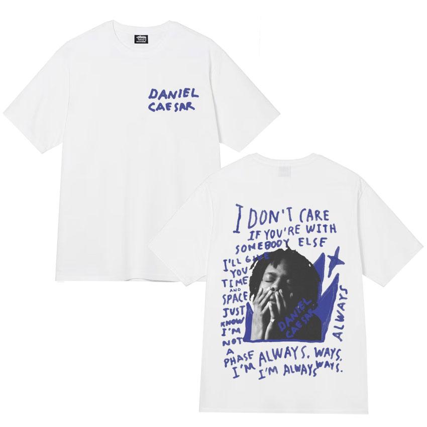 Daniel Caesar Never Enough Always Графическая футболка Мужская Женская Одежда Хип-Хоп Мода Повседневная Футболки с коротким рукавом Хлопковая Футболка