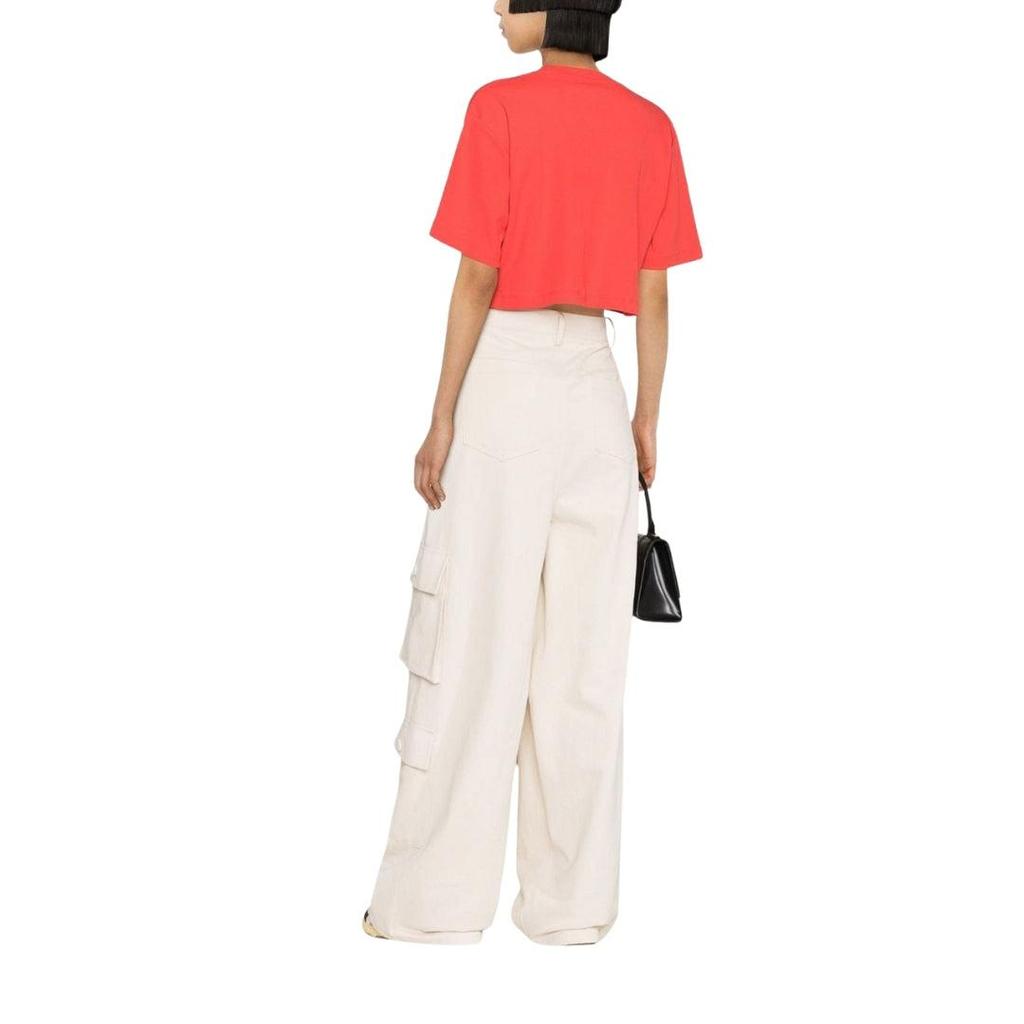 Off White Womens/Ladies Logo Crop T-Shirt