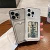 Transparent Card Holder Slot Wallet Back Shockproof Funda Bag Case For iPhone 17 16 15 14 Plus 13 12 11 Pro Max Silicone Cover