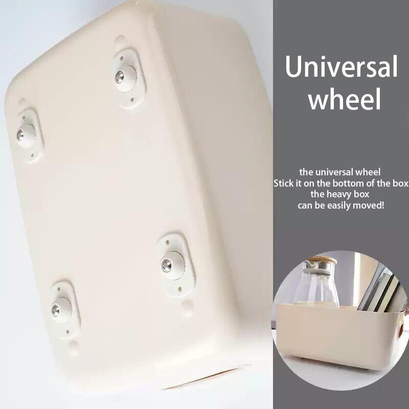 8/16 шт. самоклеящиеся мини-поворотные колеса из нержавеющей стали, универсальный шкив с вращением на 360 градусов для ящика для хранения мебели