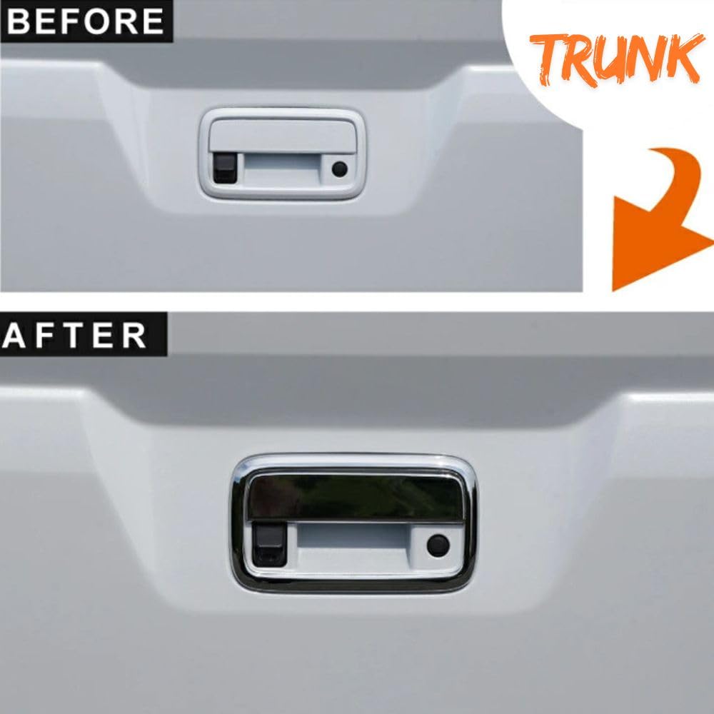 Door Handle Covers for Toyota Atrai Set One+lifestyle S700V/S710V (Includes Frame) - 8-Piece (Plated Exterior)