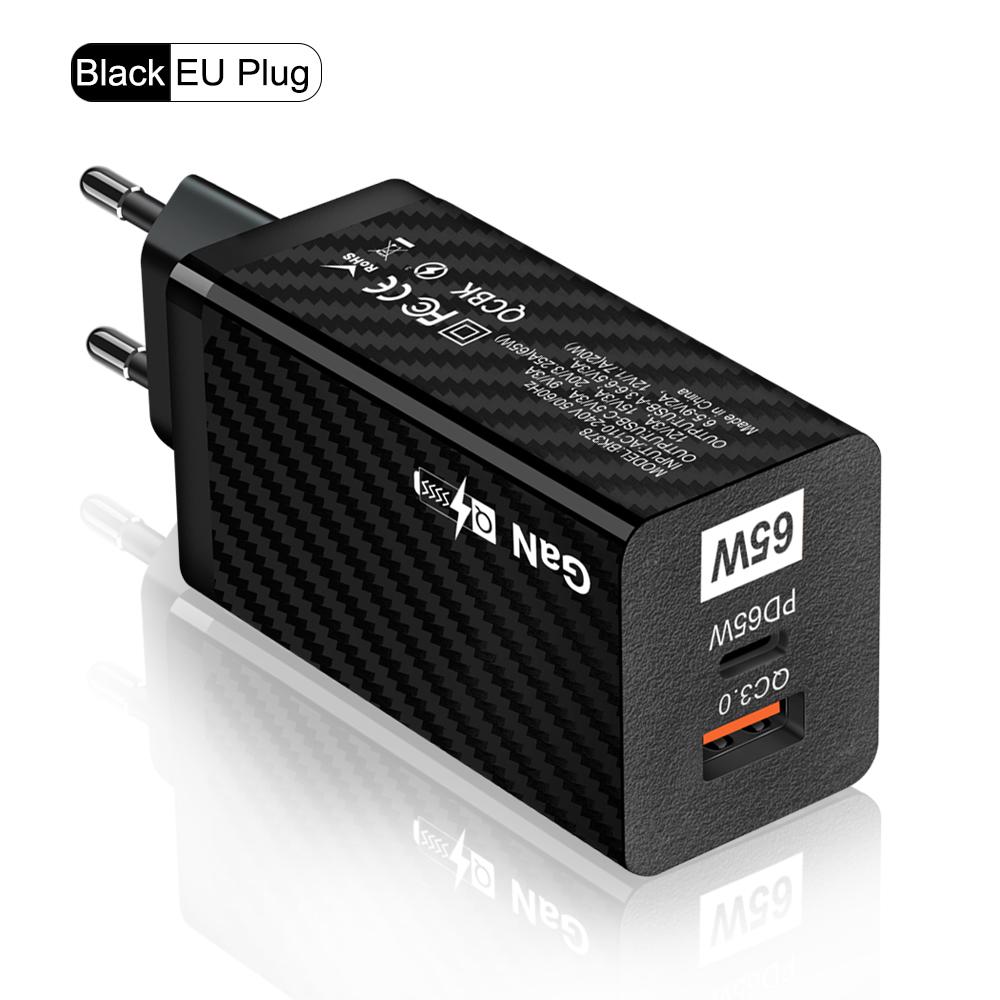 65 Вт GaN зарядное устройство PD Quick Charge 4.0 3.0 Type C USB C быстрое зарядное устройство адаптер мобильный телефон портативное зарядное устройство для планшета iPhone 15 14