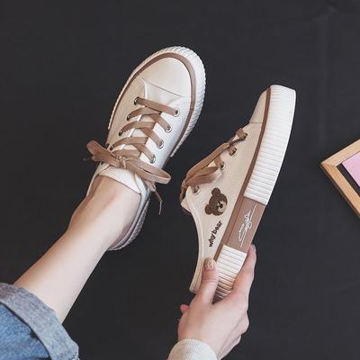 Весенние новинки Bear Low-Top Canvas Shoes для женщин, студентов, универсальные повседневные кроссовки для сноуборда, модные спортивные кроссовки
