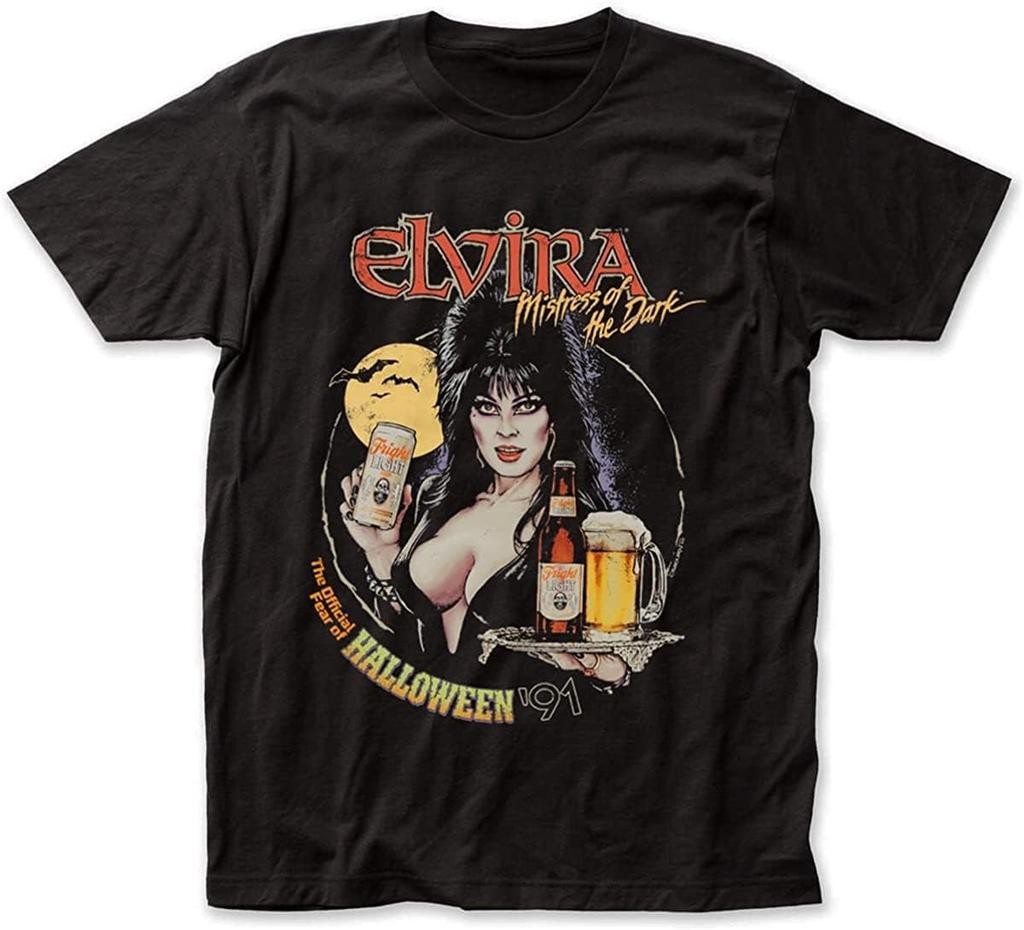 Elvira Mistress of The Dark Fright Light T-Shirt Black
