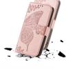 Flip case for Xiaomi Redmi Note 15 Pro 4G, Butterfly, pink