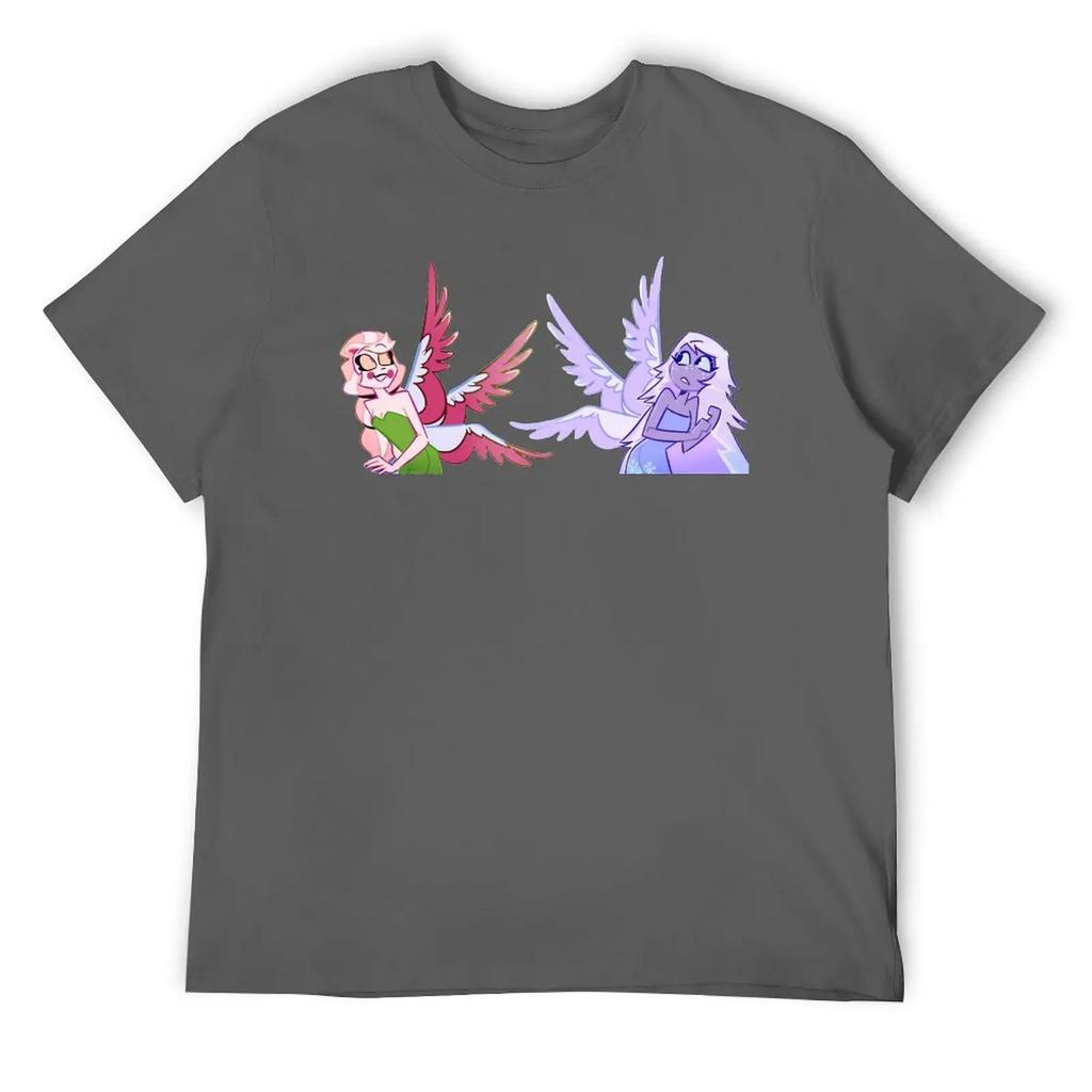 Round Neck  Charlie Emily Tinkerbell Fanart T-shirt  Sports T-shirts Vintage Funny Novelty Aactivity Competition USA Size